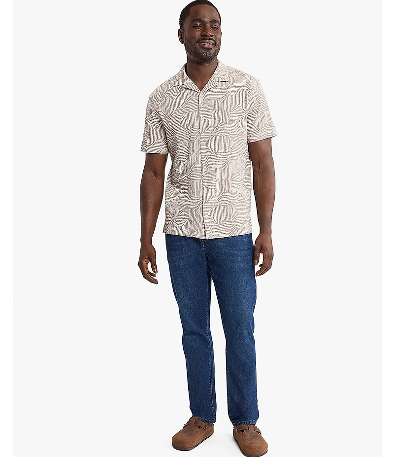 Fair Harbor Short Sleeve Castaway Textured Camp Top