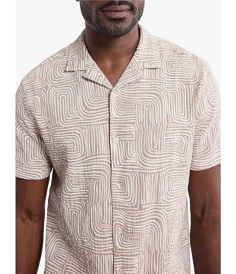 Fair Harbor Short Sleeve Castaway Textured Camp Top