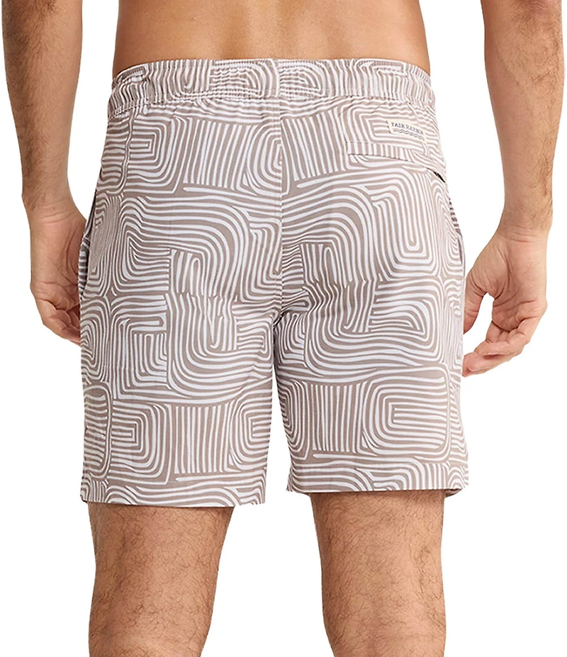 Fair Harbor Wavy Sands 7#double; Inseam Bayberry Swim Trunks