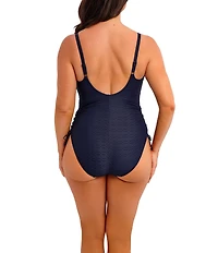 Fantasie Azores Texture Bra Cup Size Plunge One Piece Swimsuit