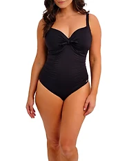 Fantasie Merissa Tie Front V-Neck Underwire Plunge One Piece Swimsuit