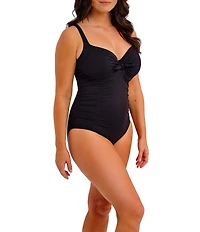 Fantasie Merissa Tie Front V-Neck Underwire Plunge One Piece Swimsuit