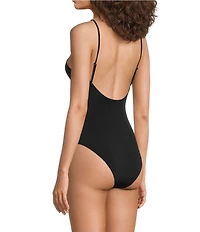 Farm Rio Copacabana Beach Black Halter One Piece Swimsuit