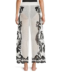 Farm Rio Copacabana Beach Off White Pant Swim Cover-Up