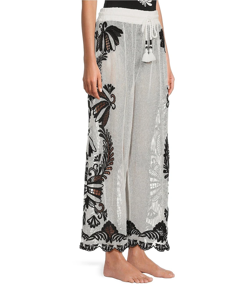 Farm Rio Copacabana Beach Off White Pant Swim Cover-Up