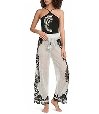 Farm Rio Copacabana Beach Off White Pant Swim Cover-Up