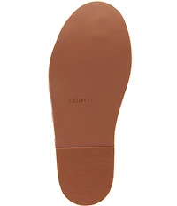 Farm Rio Copacabana Leather Printed Wedge Platform Slide Sandals