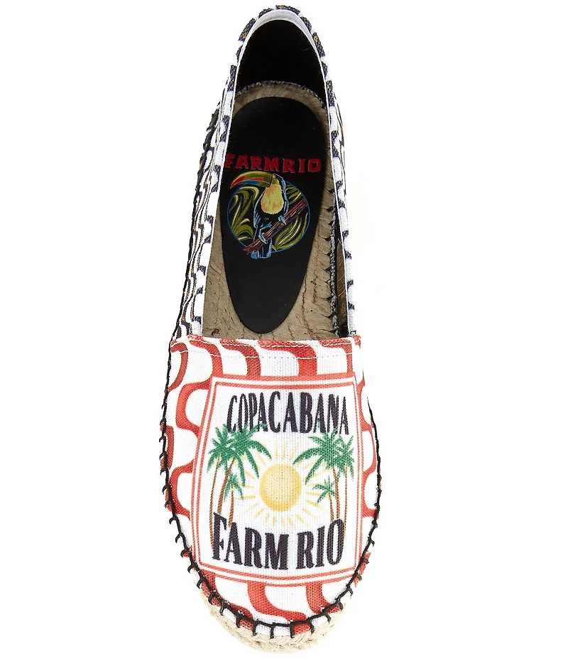 Farm Rio Copacabana Print Slip On Espadrilles