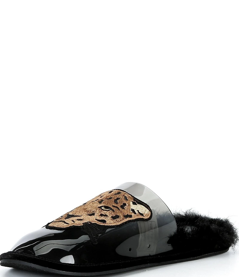 Farm Rio Crystal Hotel Leather Slippers