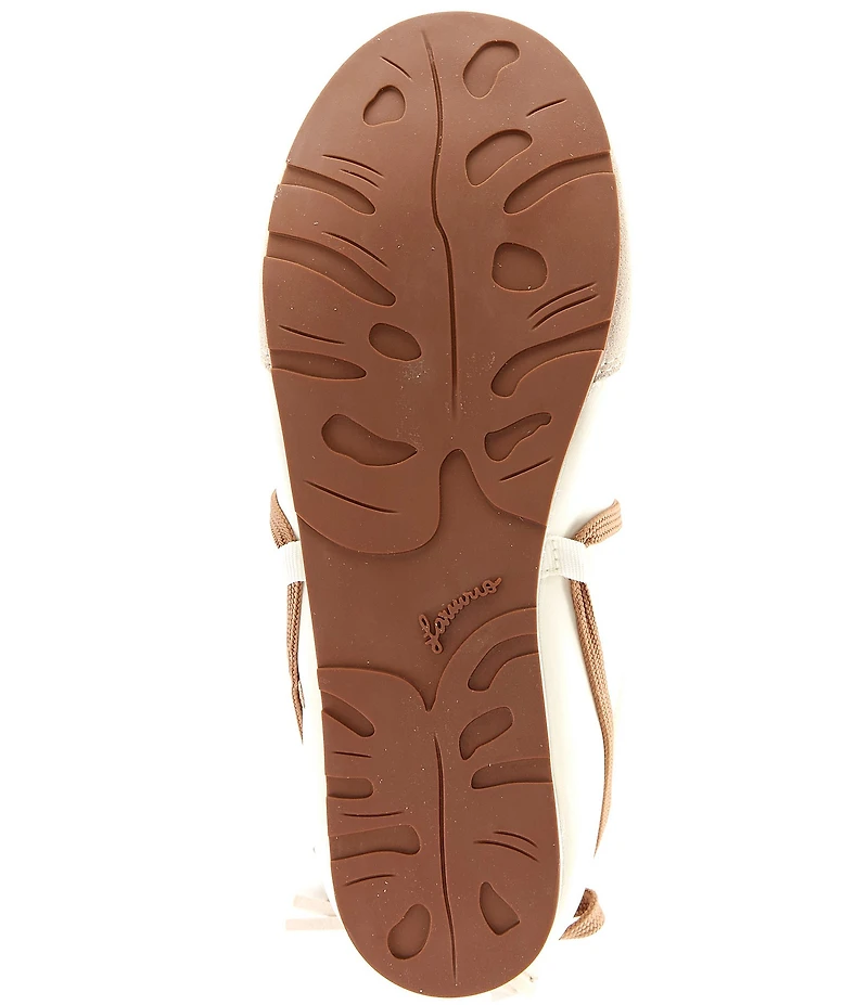 Farm Rio Sneakerinas Ankle Wrap Tassel Ballet Sneakers