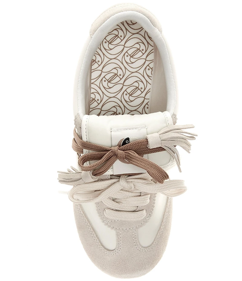 Farm Rio Sneakerinas Ankle Wrap Tassel Ballet Sneakers