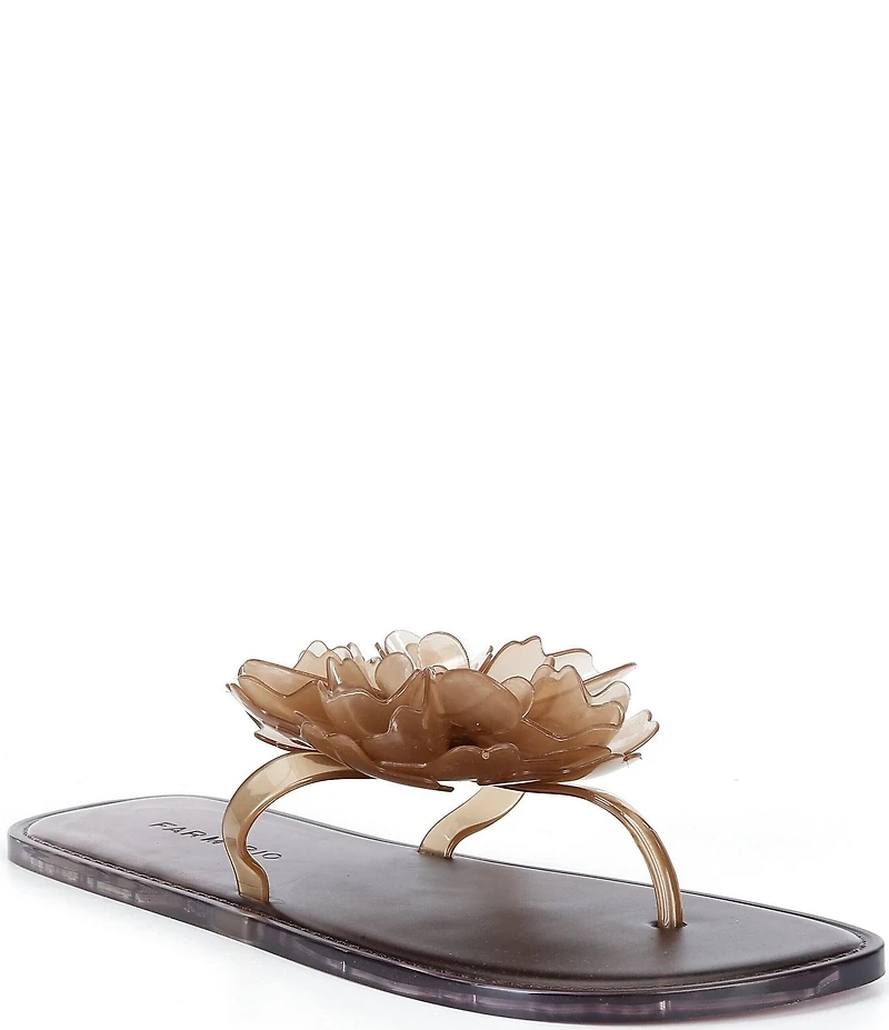 Farm Rio Flower Jelly Flat Thong Sandals