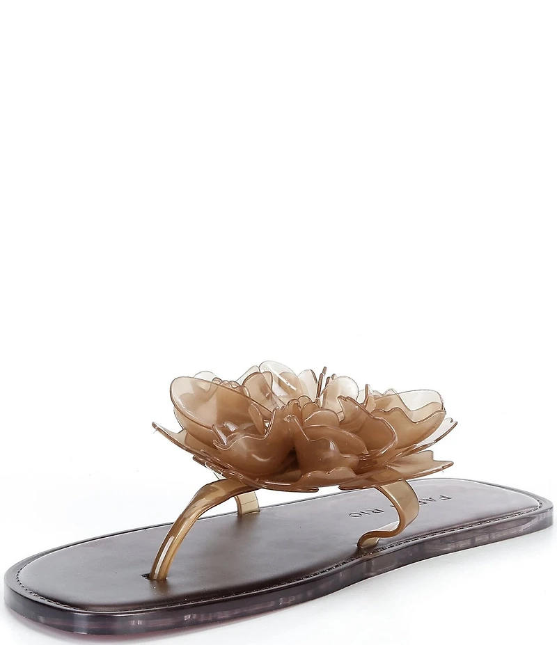 Farm Rio Flower Jelly Flat Thong Sandals