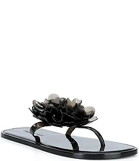 Farm Rio Flower Jelly Flat Thong Sandals