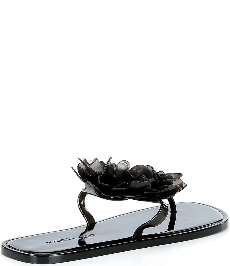 Farm Rio Flower Jelly Flat Thong Sandals