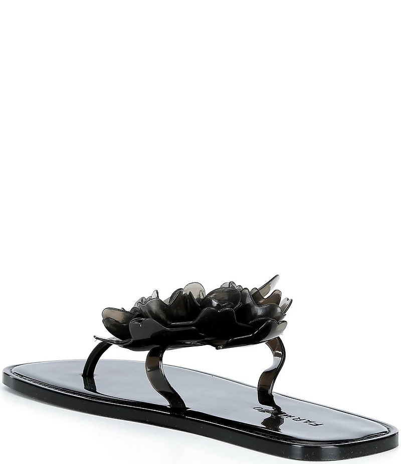 Farm Rio Flower Jelly Flat Thong Sandals