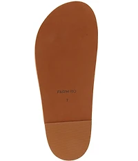 FARM Rio Lace Leather Anatomical Footbed Laser Cut Studded Mules