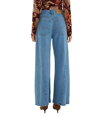 Farm Rio Light Denim High Rise Wide Leg Pants