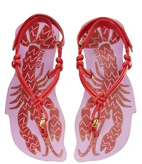 Farm Rio Lobster Sling Back Thong Sandals