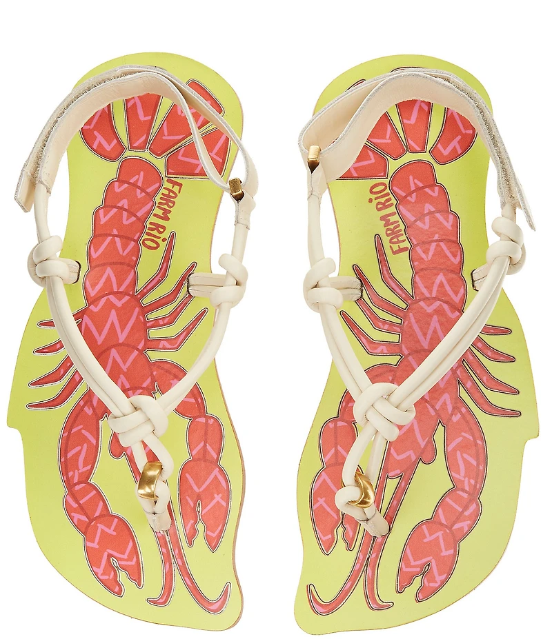 Farm Rio Lobster Sling Back Thong Sandals