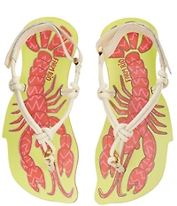 Farm Rio Lobster Sling Back Thong Sandals