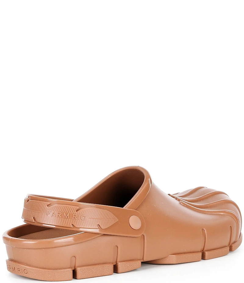 Farm Rio Monstera Slingback Rubber Rain Clogs