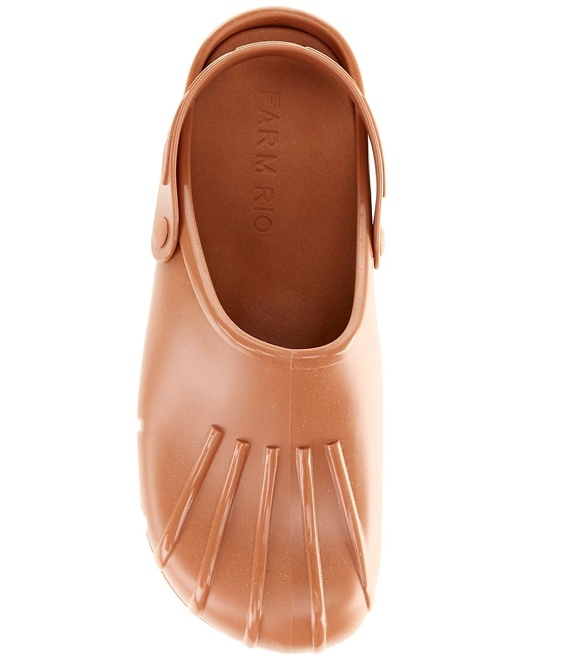 Farm Rio Monstera Slingback Rubber Rain Clogs