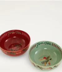 Farm Rio Painted Farm Bowls, Set of 2