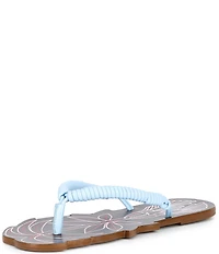 Farm Rio Palmtree Cuoio Leather Flip Flops
