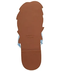 Farm Rio Palmtree Cuoio Leather Flip Flops