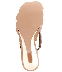Farm Rio Palmtree Cuoio Thong Wedge Sandals