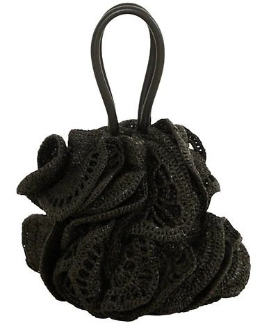 Farm Rio Raffia Flower Bucket Bag