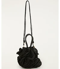 Farm Rio Raffia Flower Bucket Bag