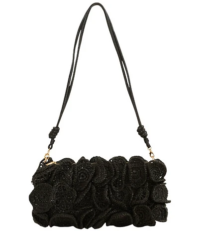 Farm Rio Raffia Flower Shoulder Bag