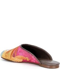 Farm Rio Raffia Icons Embroidered Flat Mules