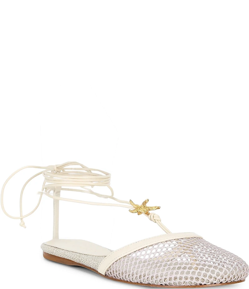 Farm Rio Sea Lace Up Mules