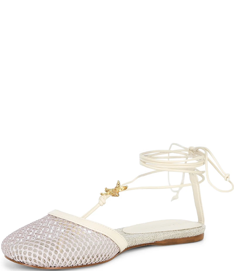Farm Rio Sea Lace Up Mules