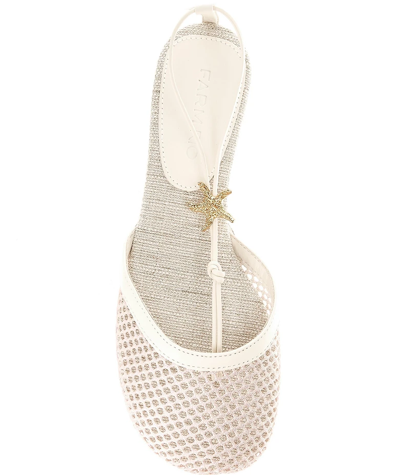 Farm Rio Sea Lace Up Mules