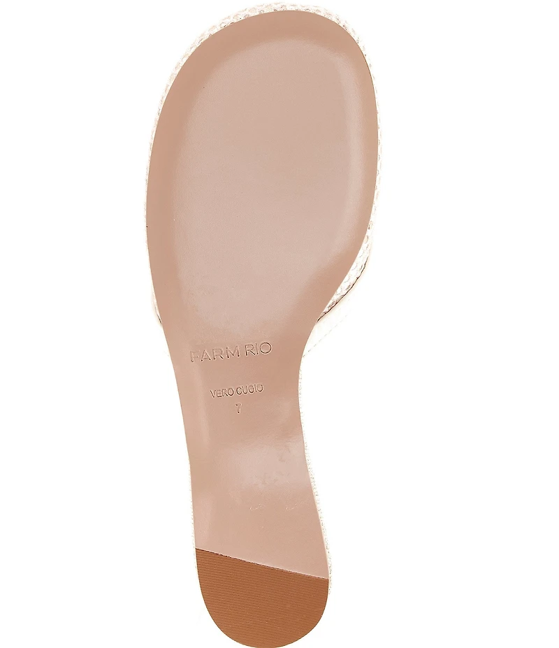 Farm Rio Sea Lace Up Mules