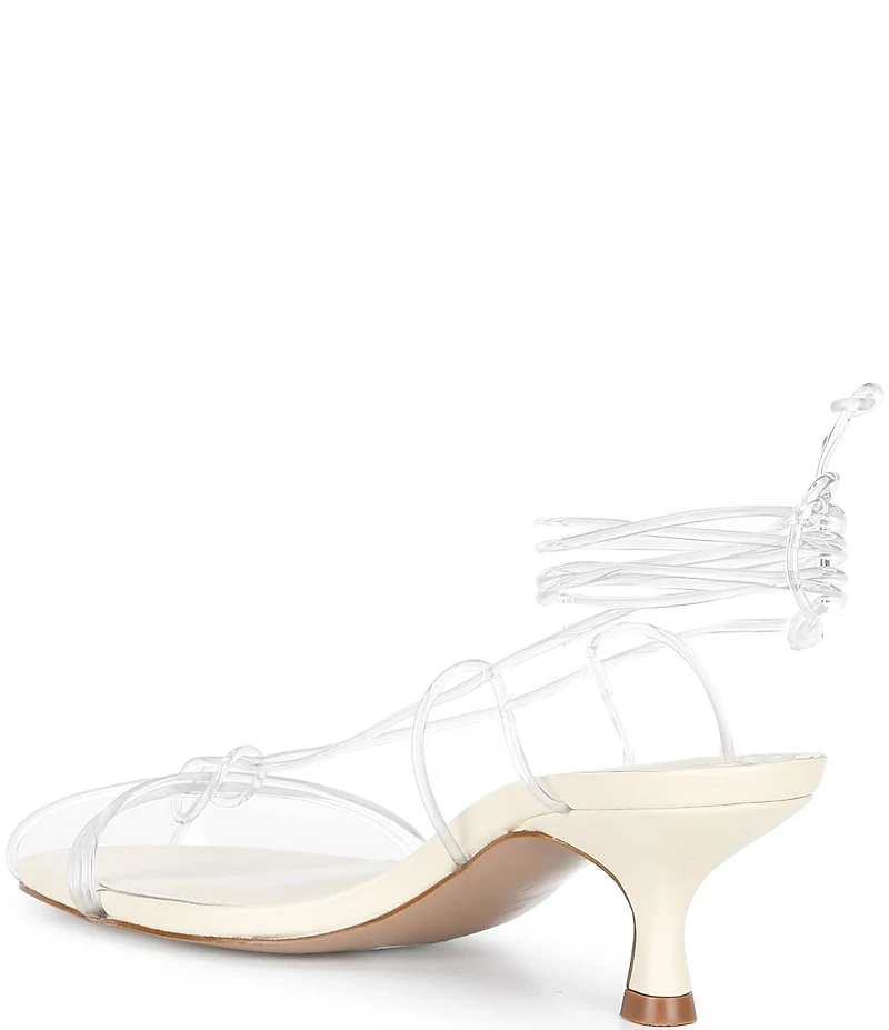 Farm Rio Spaghetti Jelly Lace Up Kitten Heel Dress Sandals