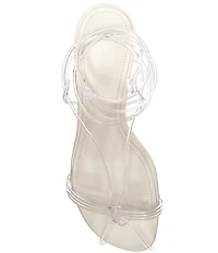 Farm Rio Spaghetti Jelly Lace Up Kitten Heel Dress Sandals