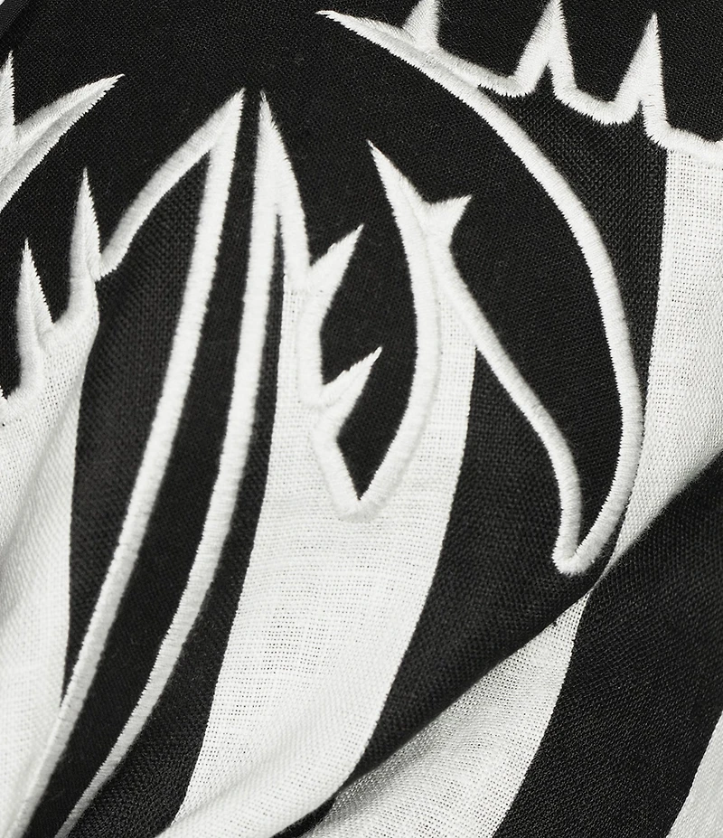 Farm Rio Spring Stripe Short Sleeve Crop Top