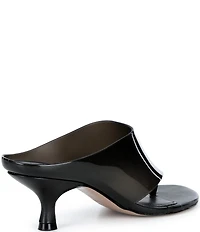 Farm Rio Thong Jelly Kitten Heel Slide Sandals
