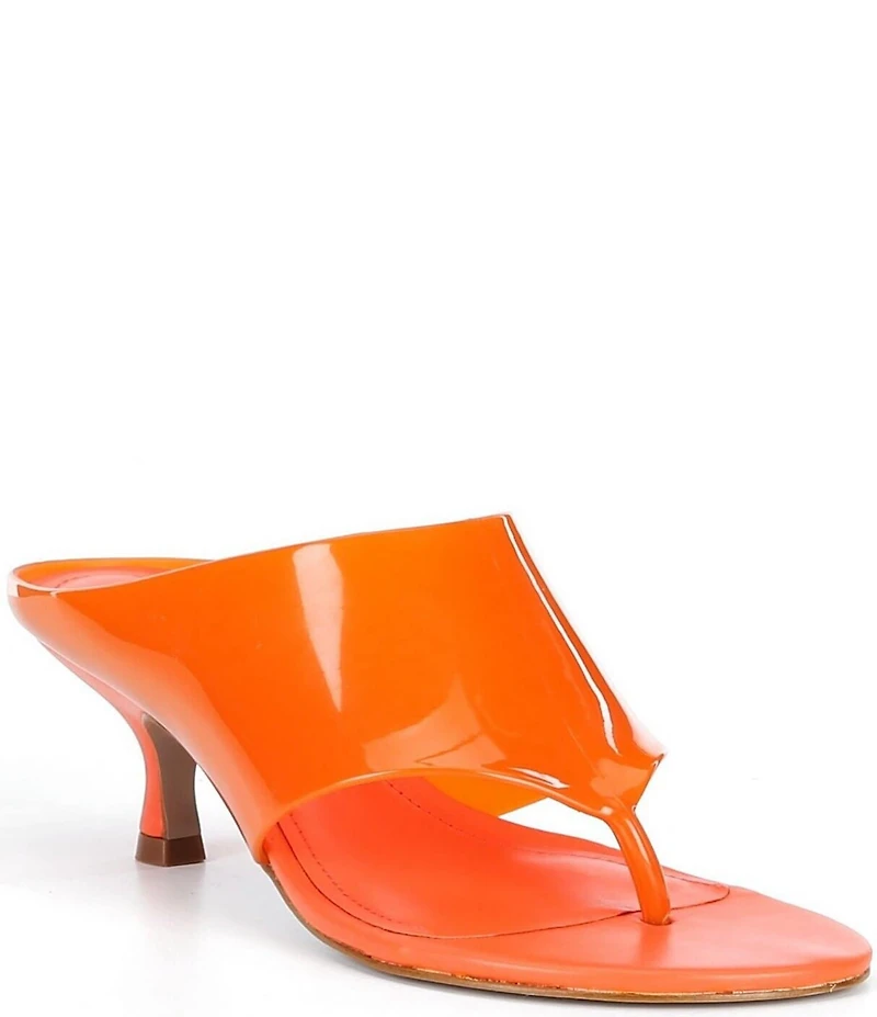 Farm Rio Thong Jelly Kitten Heel Slide Sandals
