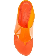 Farm Rio Thong Jelly Kitten Heel Slide Sandals