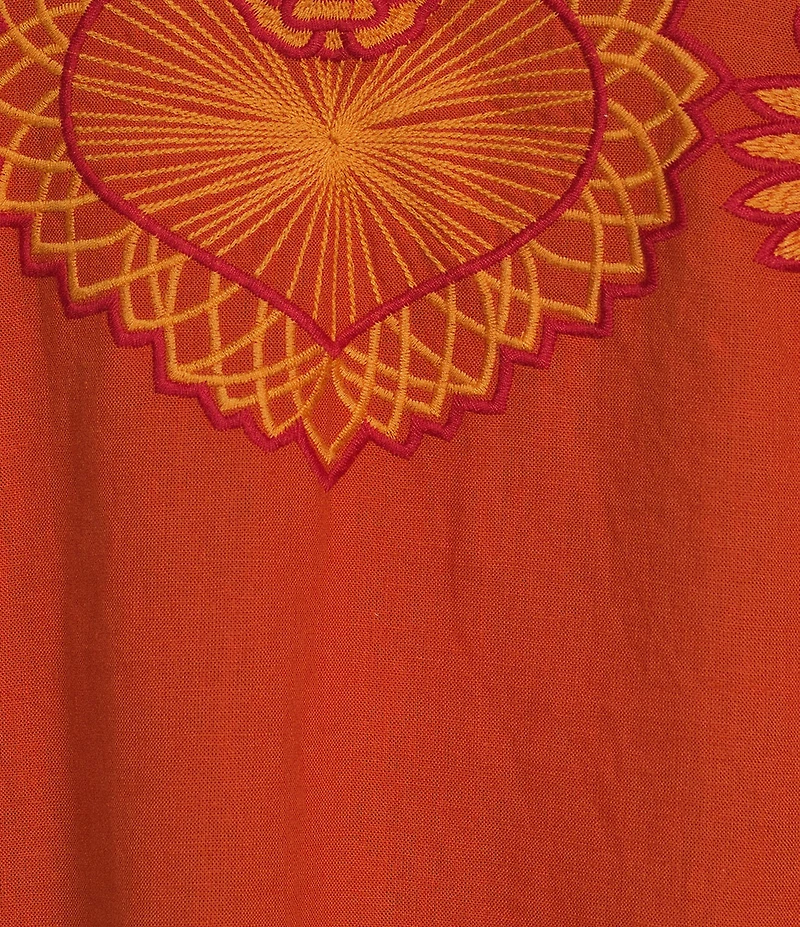 Farm Rio Usiacuri Richelieu Collar Long Sleeve Coordinating Linen Shirt