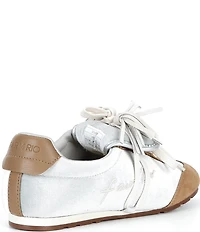 Farm Rio Velvet Lace Up Ballet Flat Sneakers