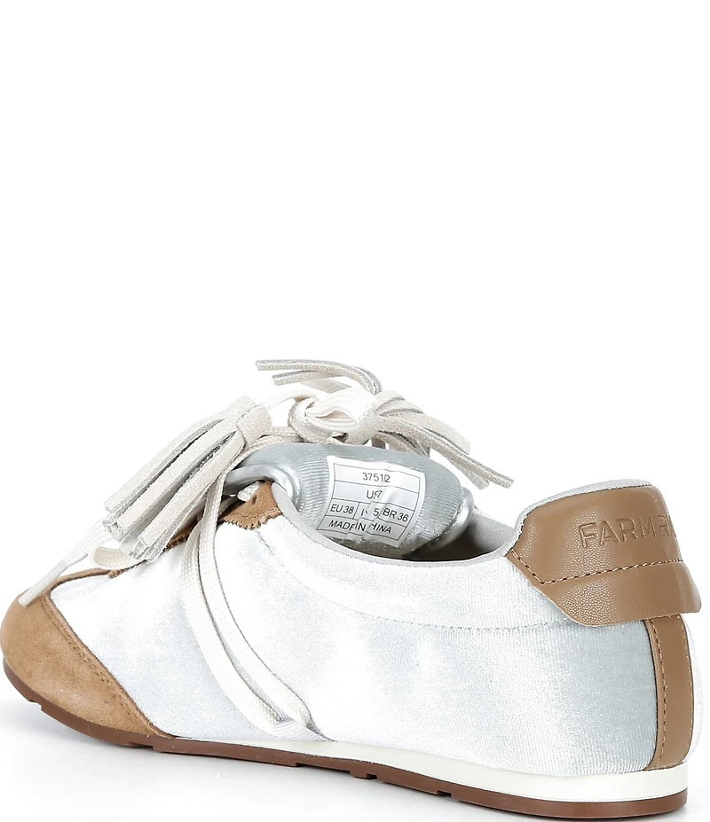 Farm Rio Velvet Lace Up Ballet Flat Sneakers