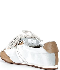 Farm Rio Velvet Lace Up Ballet Flat Sneakers