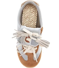 Farm Rio Velvet Lace Up Ballet Flat Sneakers